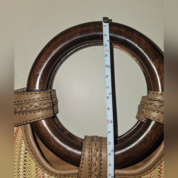 Fossil Multi Color Wood Handle Clutch - Picture 12 of 13